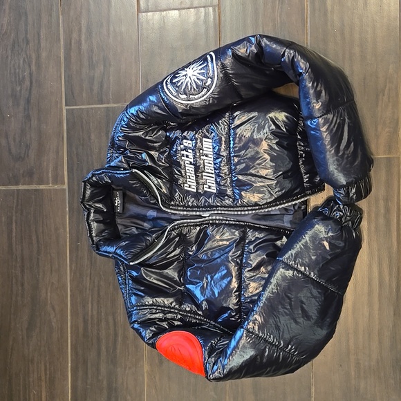 Cosarrtts Collection Black Cropped Puffer Jacket Sz M NWOT - Picture 8 of 10